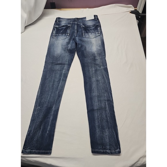 Southpole  Men's Biker/Moto Denim Pants Blue Size 30x32 Distressed - Picture 10 of 14